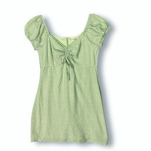 L.A. Hearts Mini Dress Sz M Puff Sleeves Sweatheart Y2K Coquette Cottagecore